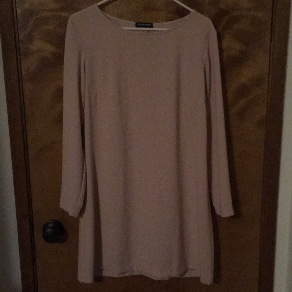 American Apparel BlushPink Long Sleeve Crepe Dress